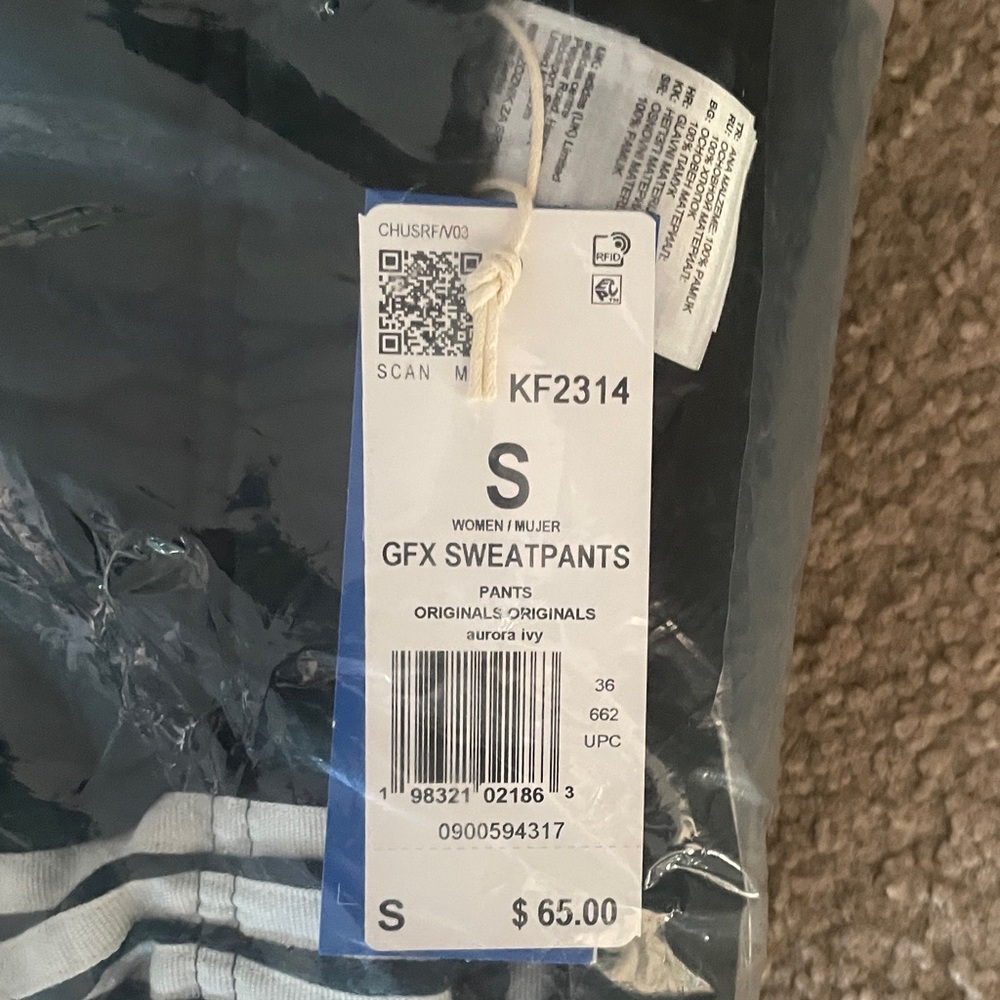 ADIDAS ORIGINALS ATHL DEPT LOOSE GRAPHIC
SWEAT WOMENS PANTS SMALL - Picture 9 of 9